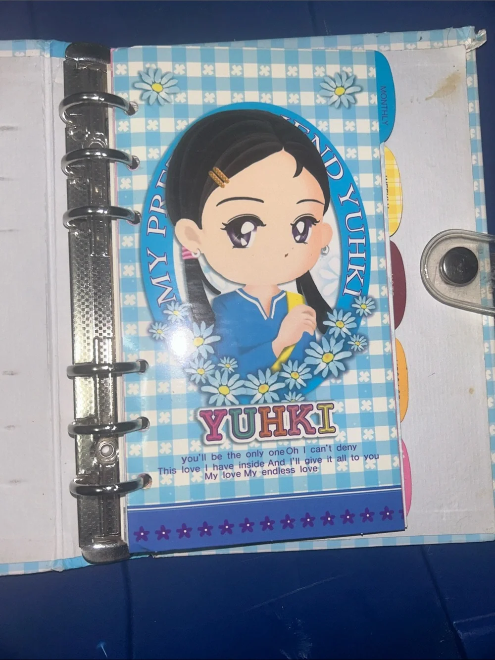 Blue Plaid Cute Girl Journal